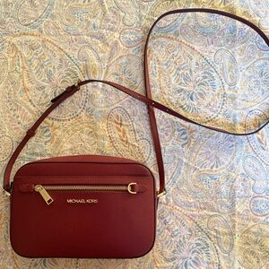 Michael Kors Jet Set Large Saffiano Leather Crossbody Bag